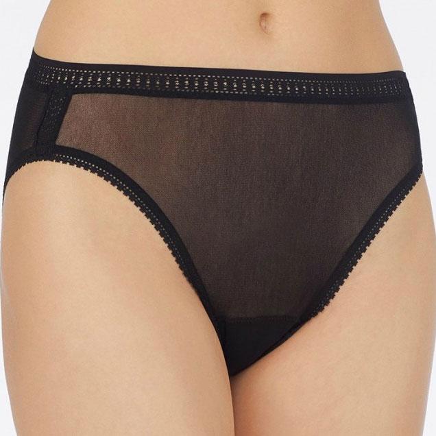 OnGossamer Mesh Hi-Cut Brief 3012 - Black