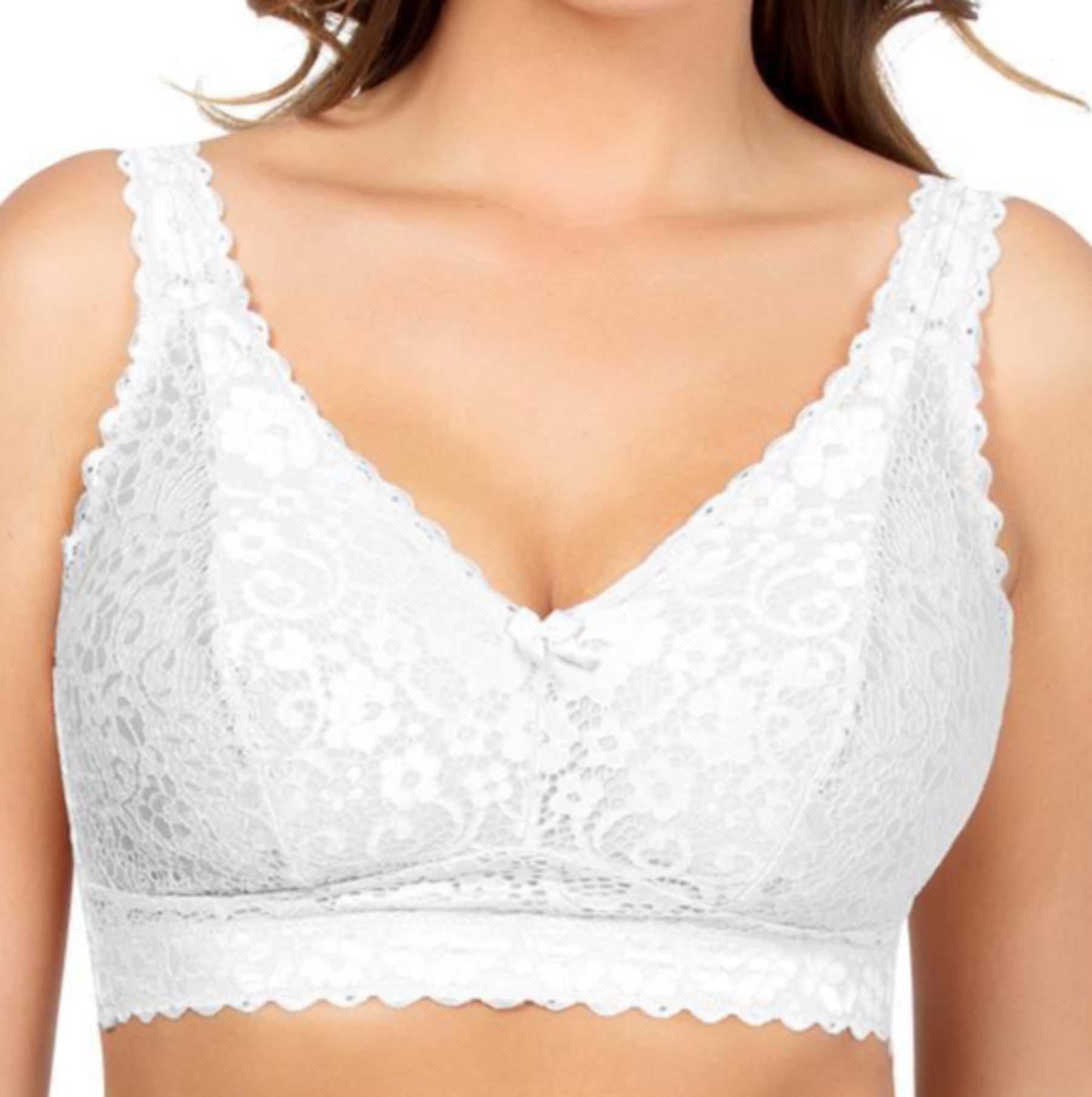 Parfait Adriana Lace Bralette P5482 - Pearl White
