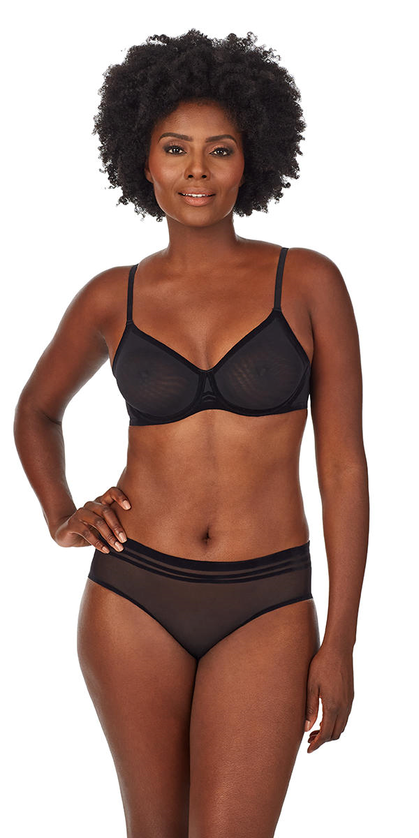 Le Mystere Velvet Mesh Hipster 3018 - Black