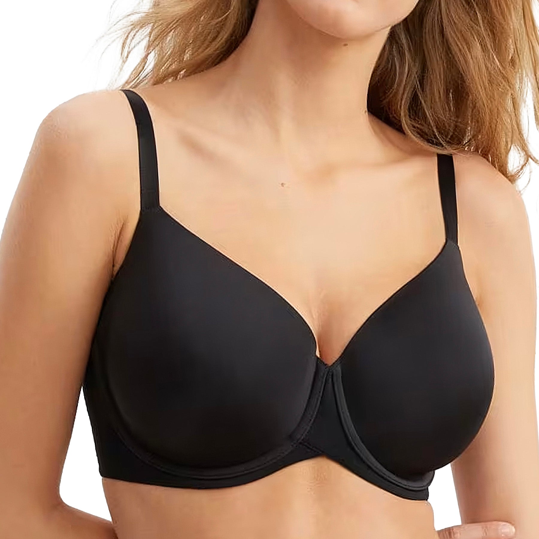 Wacoal Ultimate Side Smoother Contour Underwire Bra 853281 Black Front